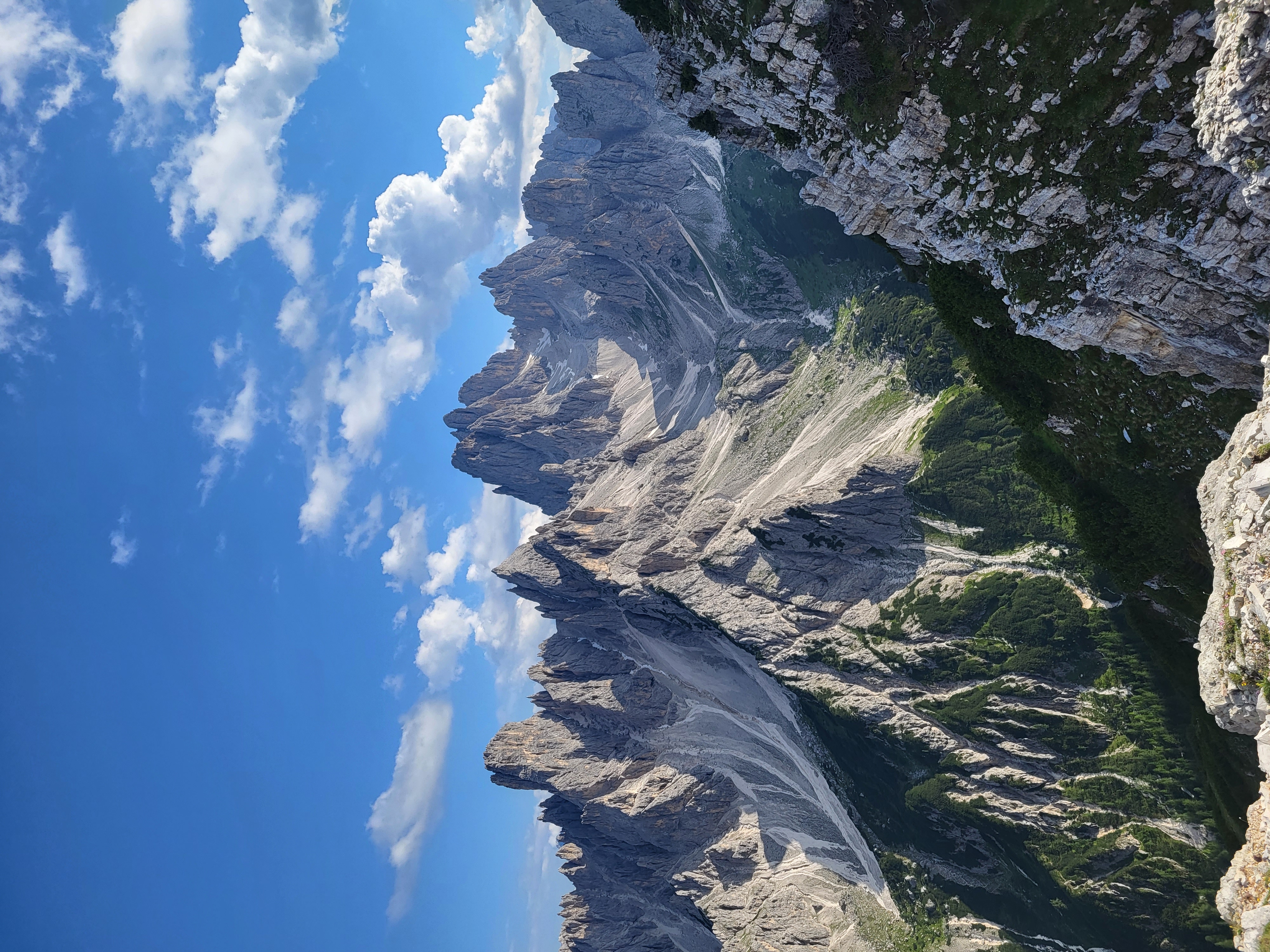 Dolomites hiking view in Italy