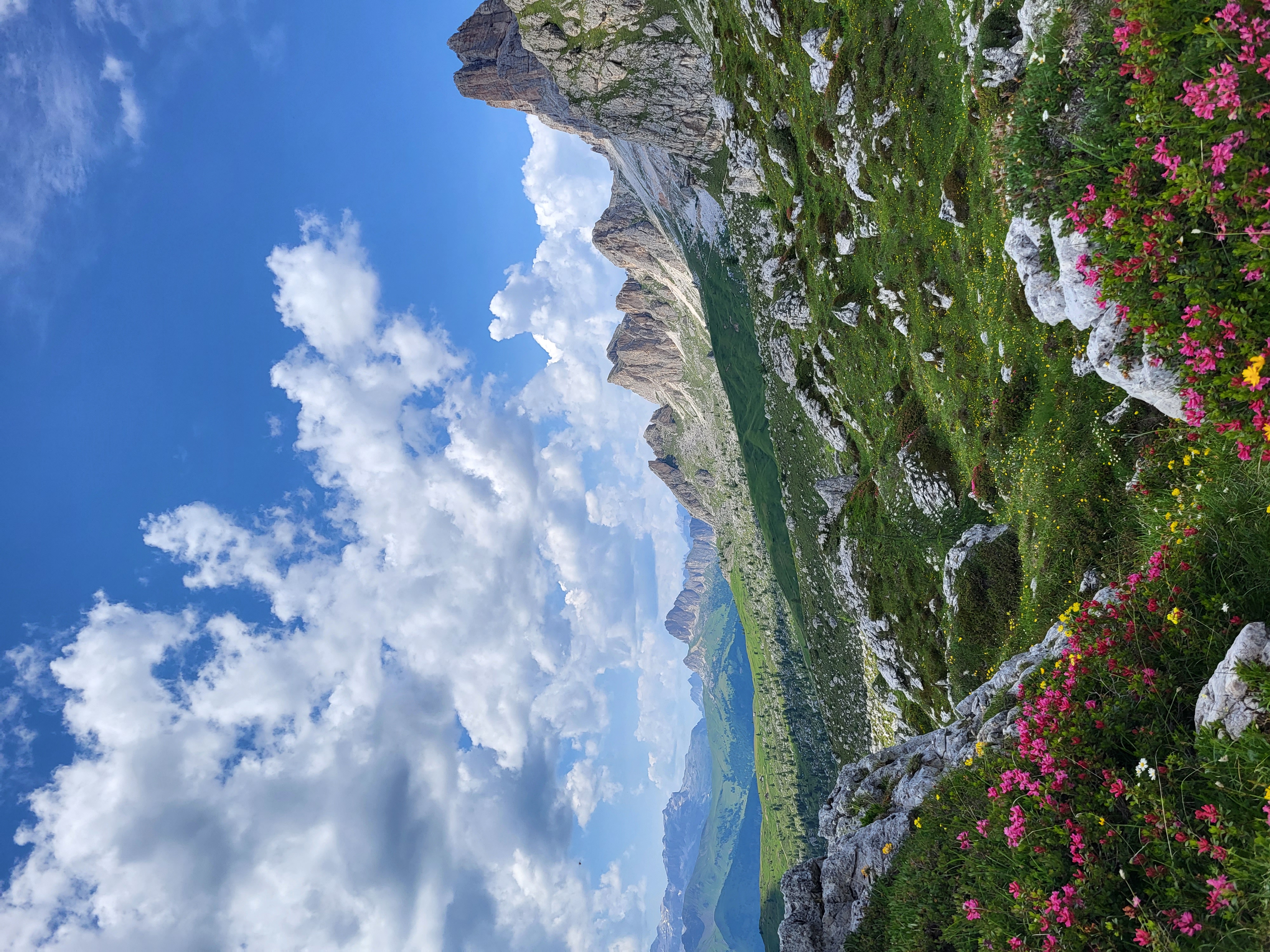 Dolomites mountain scenery in Italy