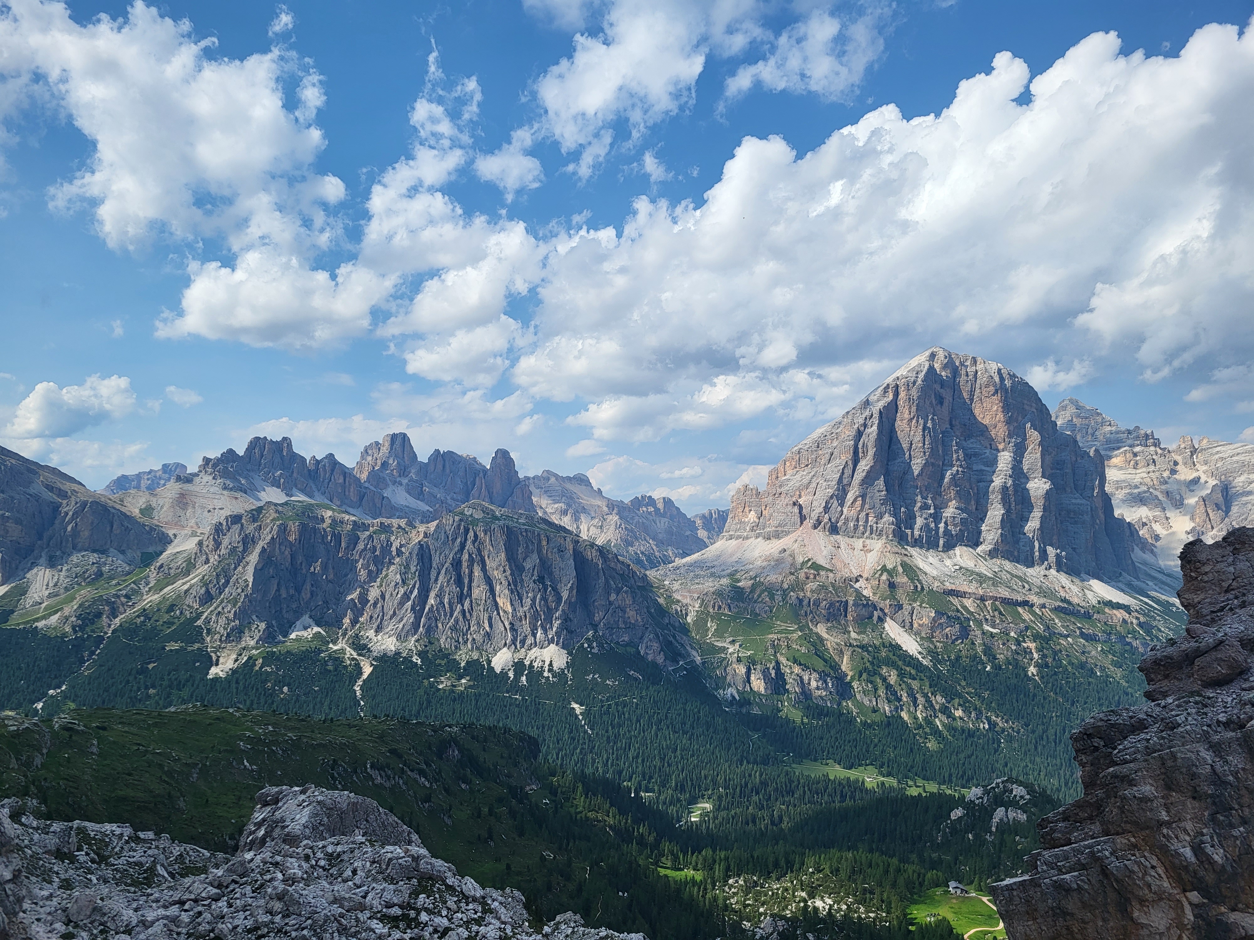 Dolomites hiking trail in Italy